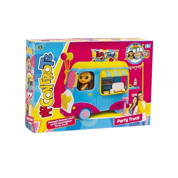 Giochi Preziosi Me Contro Te - Party Truck Playset Crème glacée et Fast Food avec Sofi et de Nombreux Accessoires Inclus, pou