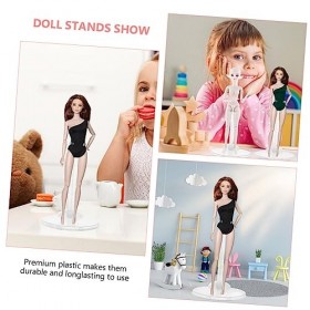 ABOOFAN 36 Pièces Support Debout De Poupée Fille Poupées Jouets Miniatures Support en Plastique Support De Figurine Support D