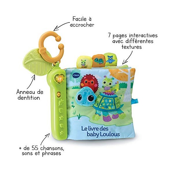 VTech - Livre Toudoux des Loulous – Bébé en Tissu / 6 Mois-3 Ans – Version FR