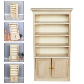 TOYANDONA 2 Pièces Mini Armoire Verte Meubles De Maison De Poupée en Bois Non Fini Jouet De Meubles en Bois pour Enfants Modè