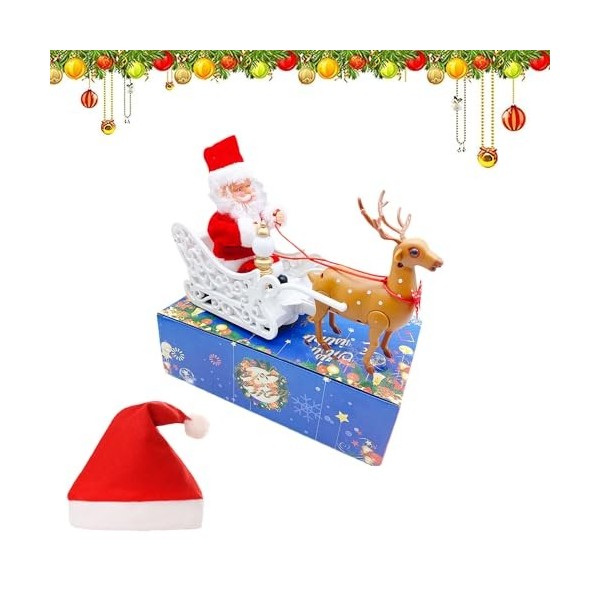 ALLC Electric Chimney Climbing Santa Claus Musical Toys, Climbing Santa on Rope, Electric Climbing Chimney Santa Claus, Famil