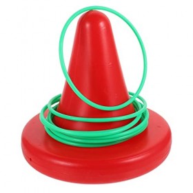 TOYANDONA 1 Jeu Tabouret à Une Jambe Outil dexercice Jeu De Cônes Et Danneaux Jeu Dentraînement Dagilité Jeu De Lancer D