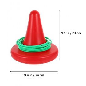 TOYANDONA 1 Jeu Tabouret à Une Jambe Outil dexercice Jeu De Cônes Et Danneaux Jeu Dentraînement Dagilité Jeu De Lancer D