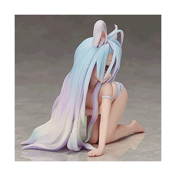 BRUGUI Personnage Original No Game No Life Shiro Cat Ears 1/12 Ver. Jouet de Collection de Statue de Personnage danime Assez