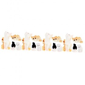 TOYANDONA 16 Pcs Ornements Modèle Chat Orange Résine Animal