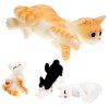 TOYANDONA 16 Pcs Ornements Modèle Chat Orange Résine Animal