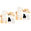 TOYANDONA 16 Pcs Ornements Modèle Chat Orange Résine Animal