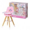 BABY born 829271 Baby Born High Chair Accessory-for Imaginative Play with Doll-Comfortable Seat, Sturdy Table to Eat & Play-A