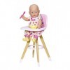 BABY born 829271 Baby Born High Chair Accessory-for Imaginative Play with Doll-Comfortable Seat, Sturdy Table to Eat & Play-A