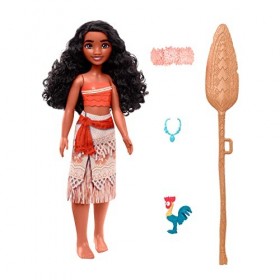Disney Princess Poupée Moana HLW36 avec Figurine Hei Hei et Accessoires, inspirée du Film Disney