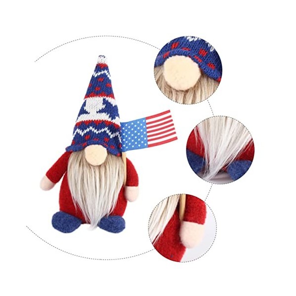 Abaodam 3 Pcs Poupée sans Visage Gnomes De Vacances Figurine De GNOME Statue Suédoise À La Main en Peluche Gnomes Décoration 