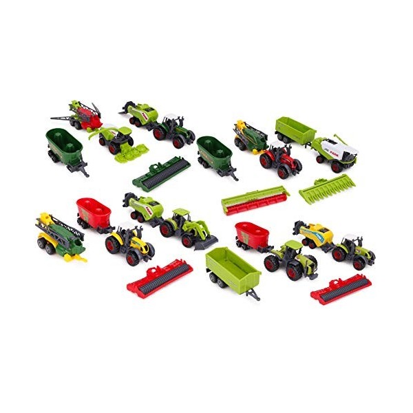 Toyland Ensemble de 6 Jouets et tracteurs agricoles en métal moulé Env. 5cm - 4 Assortis - Collectionnez-Les Tous