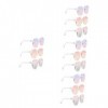 TOYANDONA 12 Pièces 6 Points Lunettes De Poupée Lunettes Claires Lunettes De Soleil Colorées Lunettes De Poupée Miniatures Mi