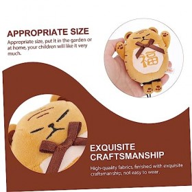 Didiseaon 6 Pièces Poupée en Peluche De Lannée du Tigre Charmes De Sac à Main Porte-clés Nouvel an Chinois Porte-clés Animal