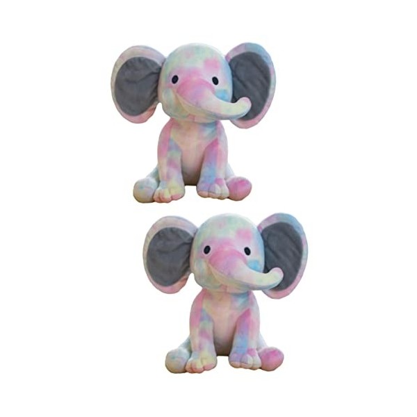 ibasenice 2 Pièces Bébé Éléphant Poupée Oreiller Câlin Déléphant Poupée De Noël Peluche Éléphant Bébés Poupées Riolu Plush N