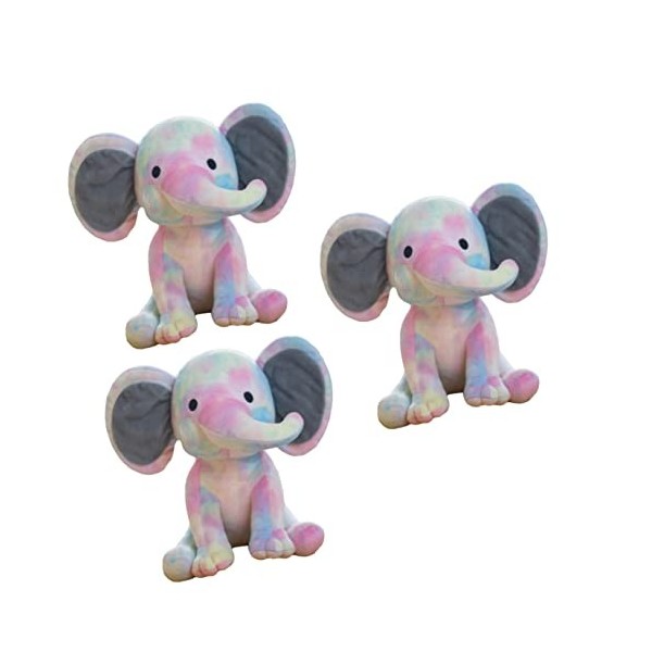 ibasenice 2 Pièces Bébé Éléphant Poupée Oreiller Câlin Déléphant Poupée De Noël Peluche Éléphant Bébés Poupées Riolu Plush N