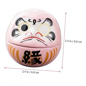 Totority 3Pcs Oeufs Dharma Chance Daruma Vacillant Ornement Daruma Maneki Neko Chat Fortune Chat Ornement Poupée Daruma en Cé