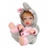 Poupée, Rose Cheek Blond Hair Baby Doll Silicone pour Anniversaire