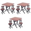 EXCEART Mini Accessoires pour Poupées 10 Pièces Chaise Maison Modèle Table en Bois Miniature Pliable Mini Chaises Maison de P