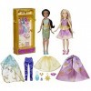 Disney Princesses Le Dressing de Jasmine et Raiponce, Armoire avec Tenues pour poupées, Jouet pour Enfants, dès 3 Ans