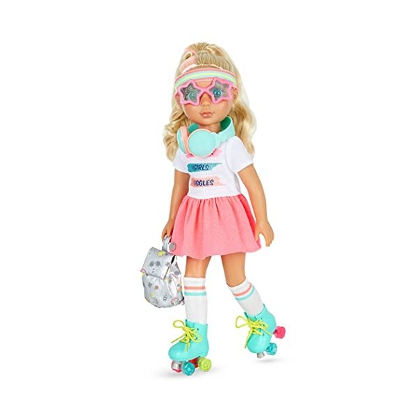 Glitter Girls Fashion 14" Doll W/Roller Skates, Blonde Hair, Sunnie, 62243448278, Normal