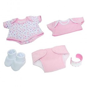 Partner Jouet - A1102091 - Poupée et Mini-Poupée - Nouveau Ne + Trousseau - 38 cm