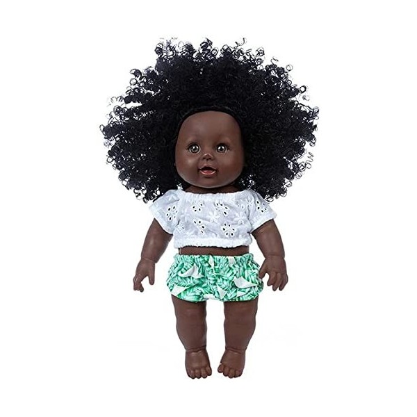 Aeromdale Poupée noire pour fille de 30,5 cm avec maillot de bain, cadeau danniversaire - B