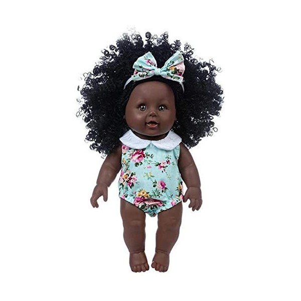 Aeromdale Poupée noire pour fille de 30,5 cm avec maillot de bain, cadeau danniversaire - B