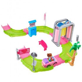 Barbie- Coffret The Go Station Lavage Petite Poupée, FHV91