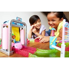 Barbie- Coffret The Go Station Lavage Petite Poupée, FHV91