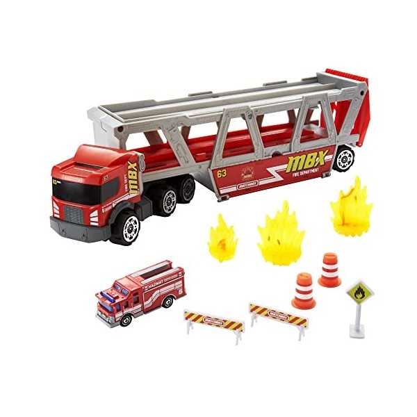 COFFRET DE 10 CAMIONS DE POMPIERS