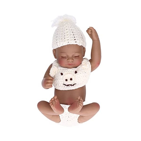 Poupée bébé réaliste 10 pouces en silicone souple nouveau-né garçon poupée infantile avec de beaux vêtements enfants jouet, p