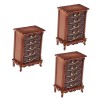 STOBOK 4 Pièces Mini Commode Buffet De Maison De Poupée Mini Poupées Mini-Jouet Modèles Darmoires Miniatures Poitrine Coffre