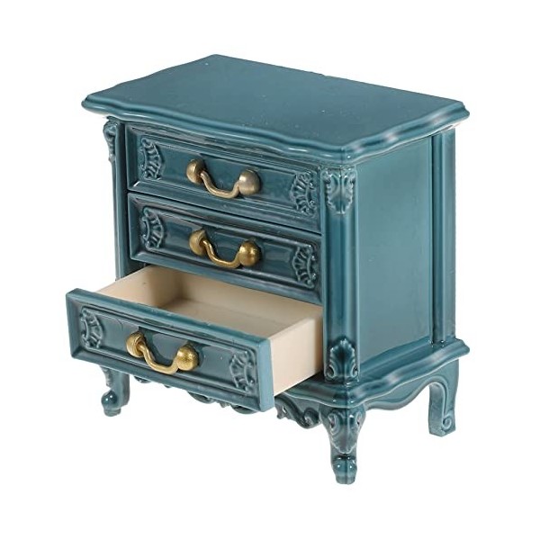 STOBOK 4 Pièces Mini Commode Buffet De Maison De Poupée Mini Poupées Mini-Jouet Modèles Darmoires Miniatures Poitrine Coffre