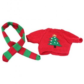 Toyvian 3 Ensembles De Vêtements De Maison De Poupée Pull De Poupée Elf Vêtements De Poupées Américaines Poupée Hiver Écharpe