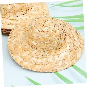 VILLCASE 30 Pcs Chapeau De Poupée Miniature Chapeau De Paille Artisanal Chapeau Minuscule Chapeau Seau Filles Cadeau Robe pou