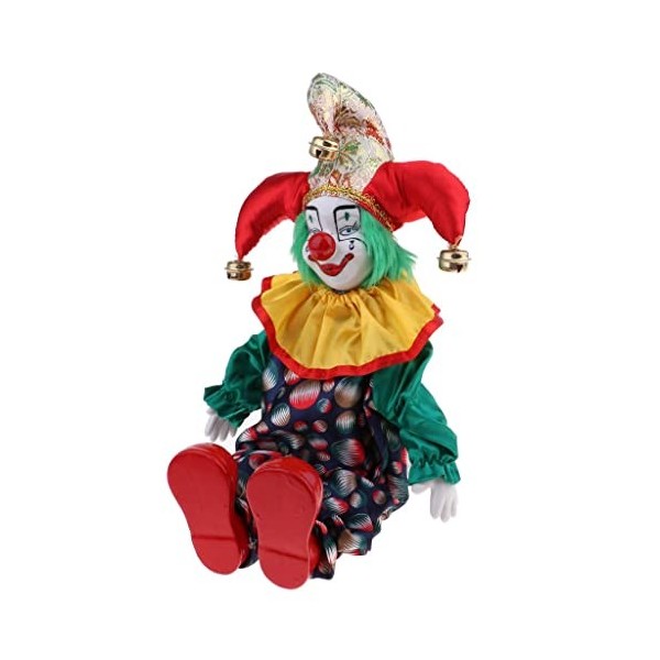 Vintage en Porcelaine 38cm Clown avec Maquillage Visage Décor Maison 2