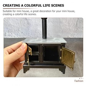 Toyvian Poêle De Maison De Poupée Poêle Miniature De Maison De Poupée Meubles De Maison Miniature Mini Accessoire De Table De