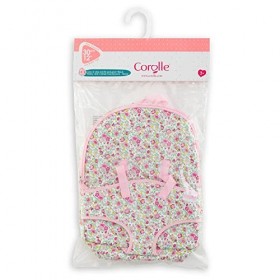 Corolle - Sac à dos, porte-poupon fleuri, accessoire, pour poupon 30cm, dès 3 ans, 9000110800