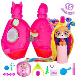 VIP PETS Melisa | Poupée à Collectionner avec une Tête de Chat, de Longs Cheveux à Coiffer et à Décorer avec des Bijoux, Joue