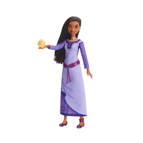 Disney Wish Poupée Articulée Asha De Rosas Chanteuse Avec Figurine