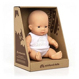 Miniland Miniland31126&nbsp;21&nbsp;cm Petite Fille Asiatique avec sous-vêtements en boîte
