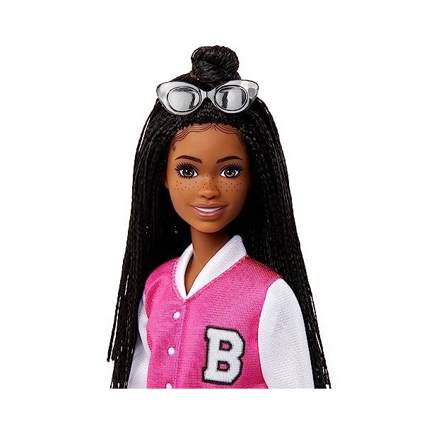 Barbie Coffret de poupée styliste Brooklyn et 14 Accessoires, thème de la Garde-Robe avec Chiot et Porte-vêtements, HNK96