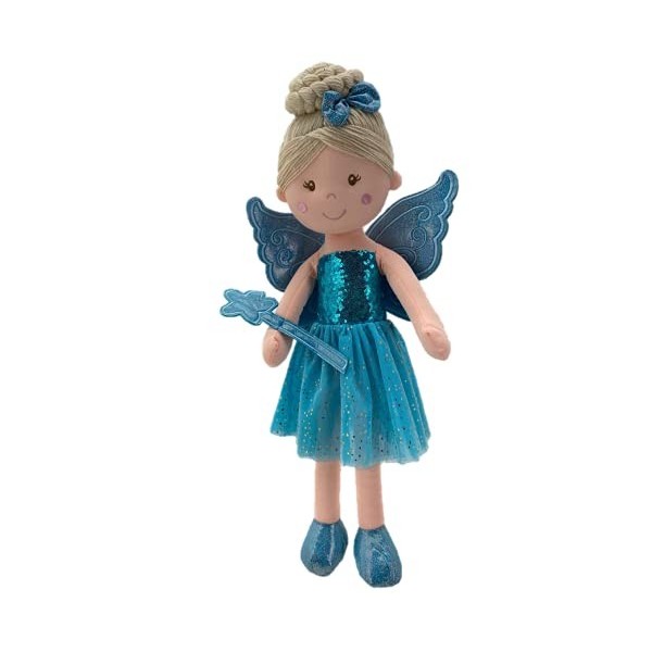 Sweety Toys 13265 Poupée en Tissu avec fée et Princesse Bleu 60 cm