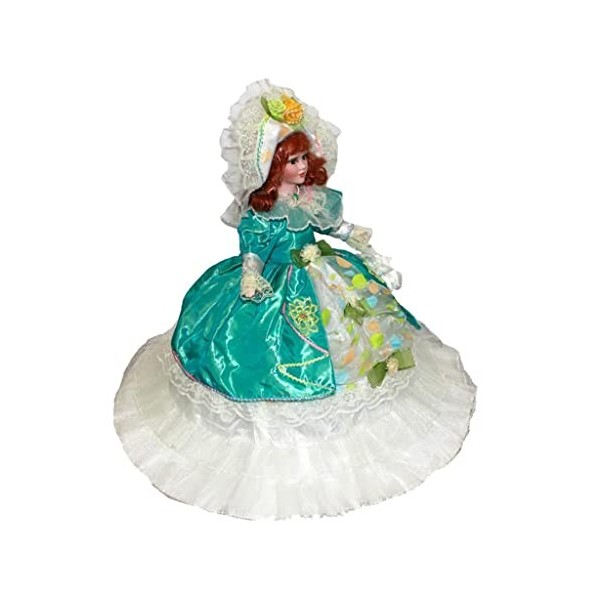 predolo Poupée en Porcelaine Faite à La Main avec Support, Figurine de Dame en Céramique de 45 Cm, Cadeau pour Enfants, Colle