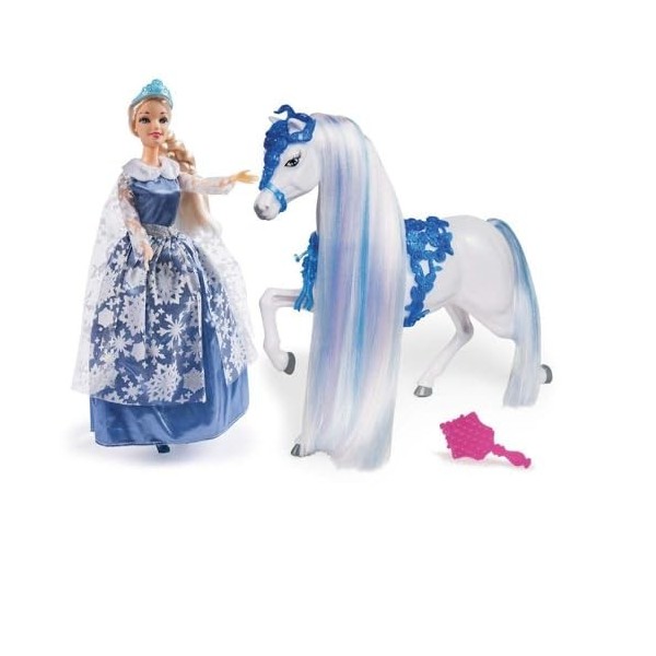 Grandi Giochi GG03025 Princess Reine des Glaces avec Son Majestueux Cheval