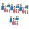 Totority 40 Pcs Bois Habiller Poupées Ornements pour Enfants Manipulateurs pour Enfants DÂge Préscolaire Poupées Ornement po