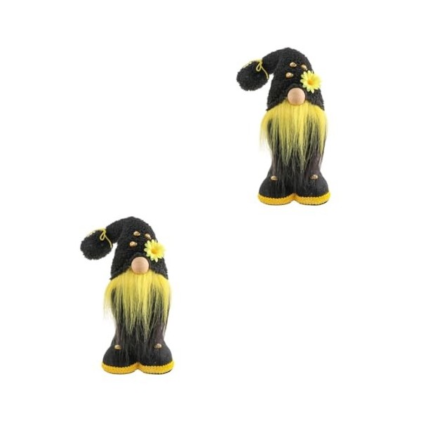 Peluche Gnome Tournesol - Décor Mignon Ferme, Fait Main, Pendentif Sans Visage | 3x10x24 Cm