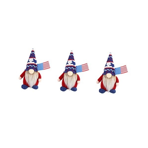 ibasenice 3 Pièces Poupée sans Visage Elfe Nain Décoration Poupées Gnomes Suédois Ornement Vacances Gnomes Président Élection