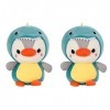 Toyvian 2 Pièces Peluche Pingouin Jouet Câlin Animal Poupée doreiller De Pépinière Jouets De Figurines De Dinosaures Poupée 